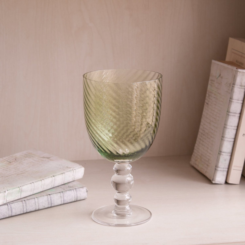 Glass Wine Glass, Green