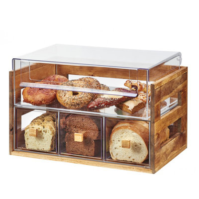 2 Tier Bread Display Case - 20 1/8" x 12 3/4" x 13 1/8"