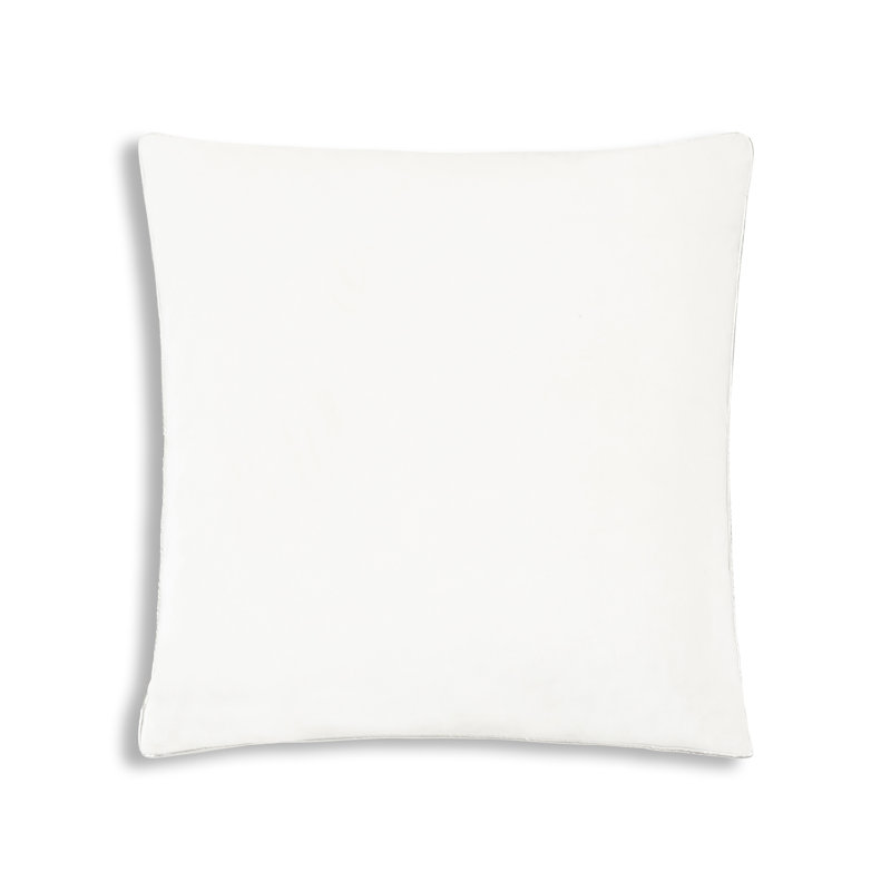 Noah Velvet Square Pillow Cover & Insert, White/Black