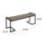 Patio Industrial Wood And Metal Bench-306227975
