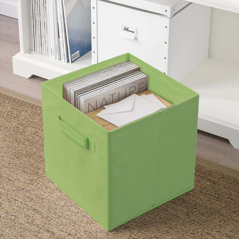 Cube de rangement en tissu pliable, Vert