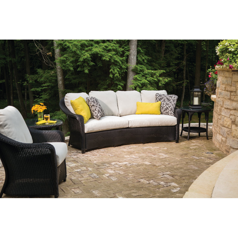 Reflections Outdoor Lounge Chair, Demo Oatmeal, Denim Blue