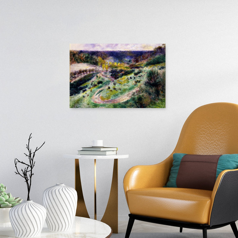 Route de Wargemont, 1879 - Estampe d'art mural contemporain abstrait, H 16 po x l 24 po