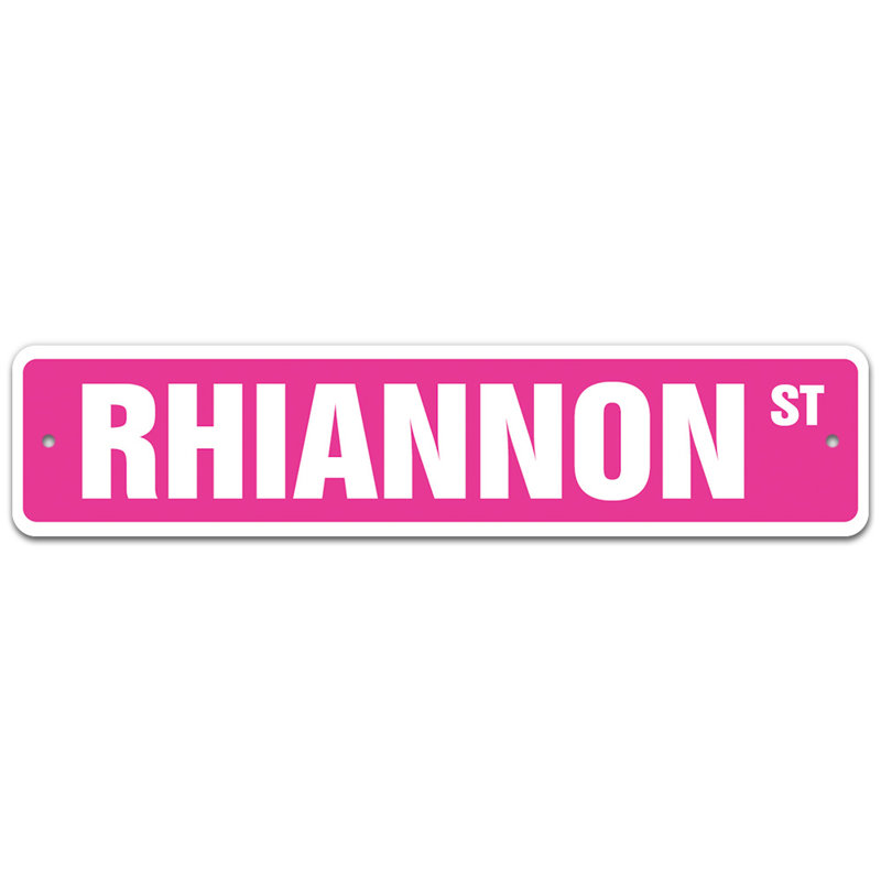 Plaque de rue, H 6 po x l 24 po x P 0,1 po