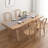 Burlywood Rectangular Solid Wood Dining Table-1897195510