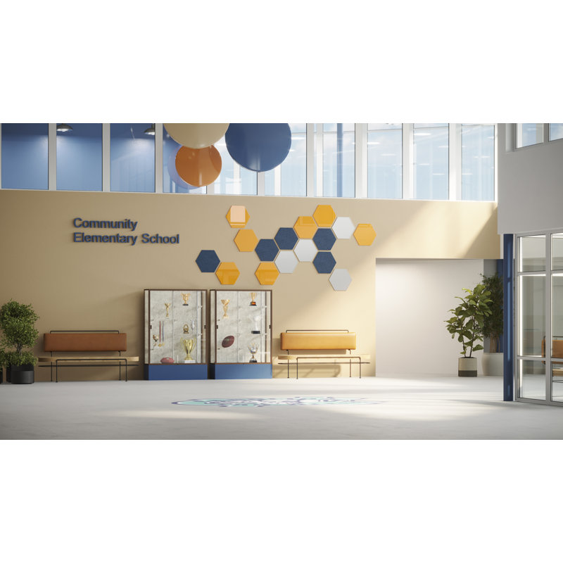 Vitrine en aluminium avec éclairage H 80 po x l 60 po Spirit Series, Bleu royal, Satin naturel, Plaque de tissu