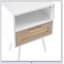Table de bout en rotin avec tiroir et pieds en bois massif, table de chevet pour le rangement et le chargement, décoration intérieure moderne-663499226
