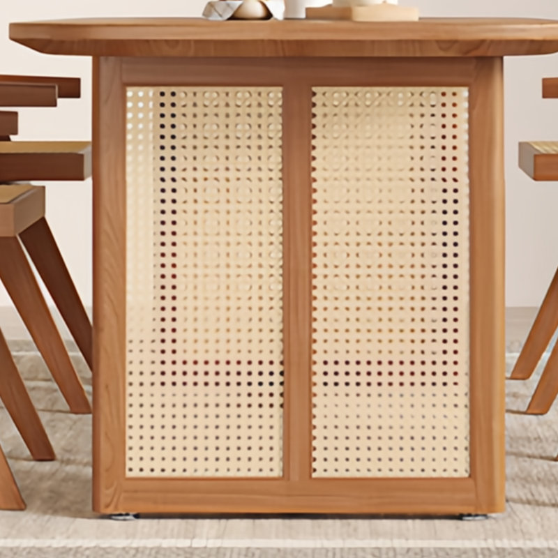 Table de salle à manger en osier à usage domestique, H 29,53 po x l 62,99 po x P 31,5 po