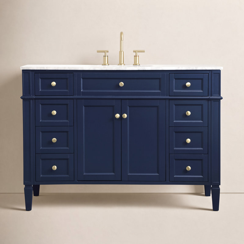 Ensemble de meuble-lavabo simple 48 "Rivers, bleu