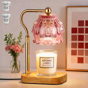 Modern Candle Warmer Lamp With Timer Dimmer, Adjustable Height Glass Lamp For Gifts, Home Decor