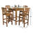 Benedetto 4 - Person Wood Patio Dining Set with Square Table