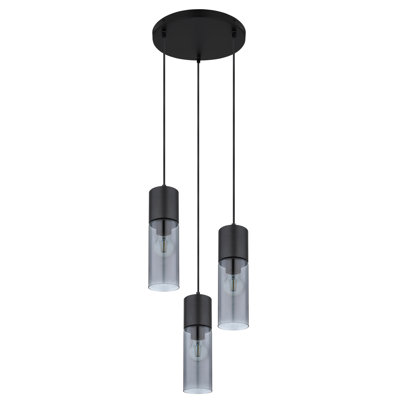 3 - Light Matte Black Cluster Pendant