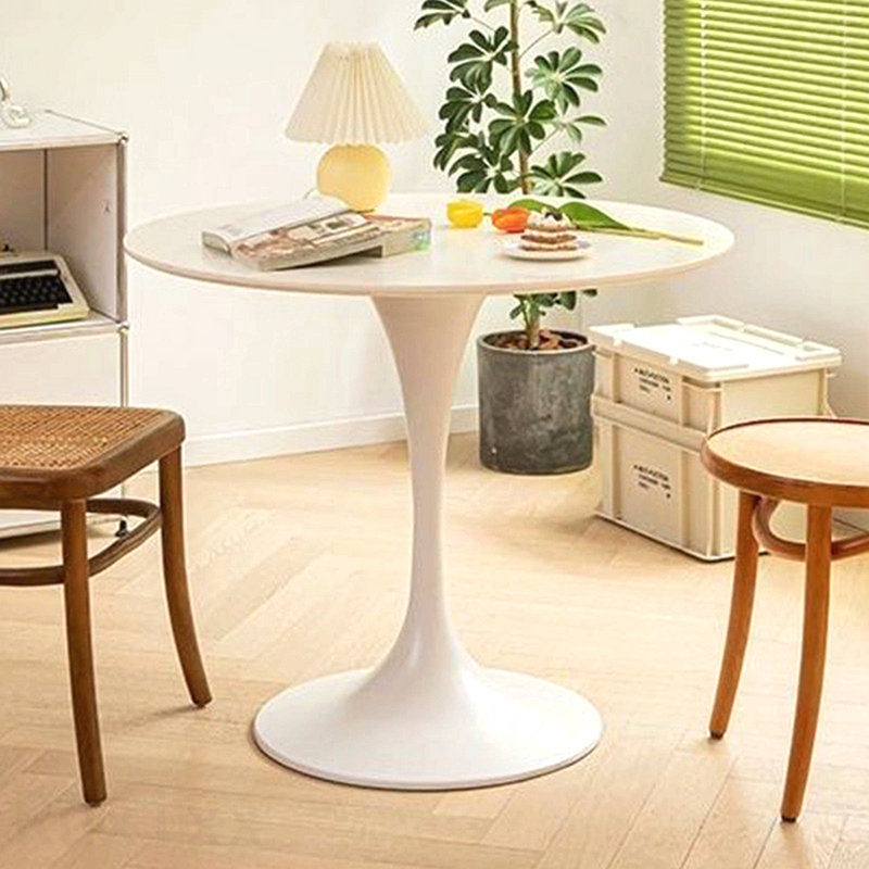 Table de salle à manger ronde ronde ovale moderne de 31,5 po Meuble de salle à manger