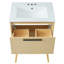Eco-Friendly 24-Inch Bathroom Vanity With Sink, Multi-Functional Storage Cabinet In Durable MDF Board