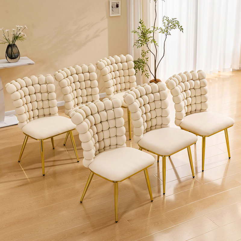 Fauteuil d'appoint ergonomique capitonné avec pieds brillants, fauteuil de salle à manger et meuble-lavabo peu encombrant