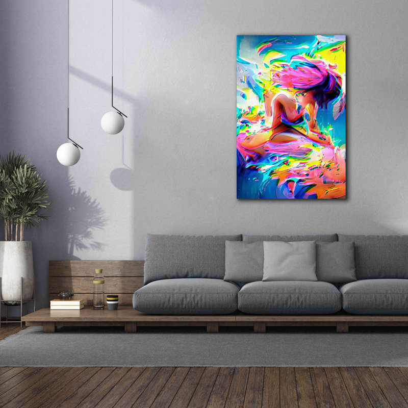 sur toile, H 60 po x l 40 po x P 1,5 po