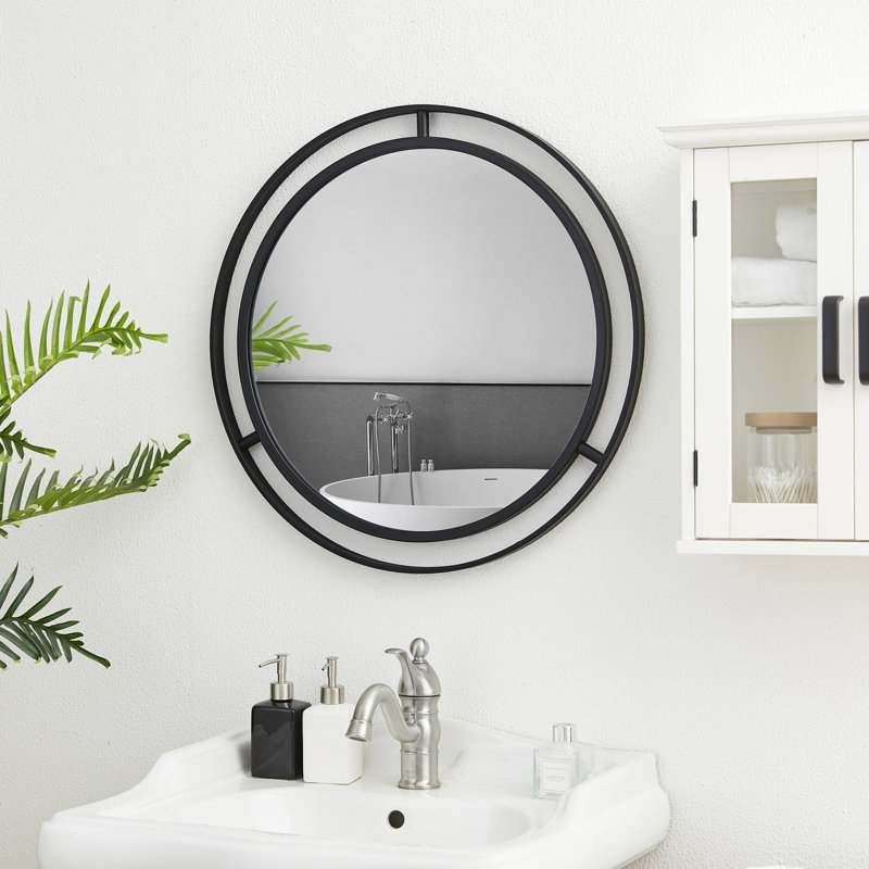 Terwilliger Metal Mirror, Black Antique, 24" x 24"