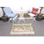 Tapis rétro en patchwork turc - Petit tapis floral en laine Oushak