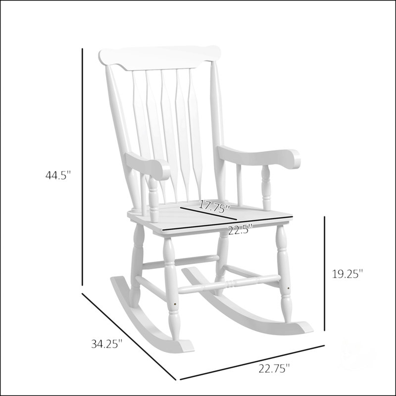 Chaise berçante d'extérieur en bois