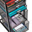 Chariot de rangement polyvalent avec tiroirs Mind Reader, organisateur de bureau, chariot utilitaire, filet métallique, noir