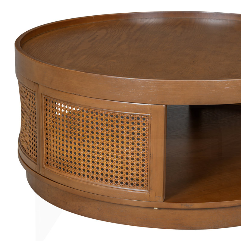 Table basse 36,8 po Mid-Century, Brun