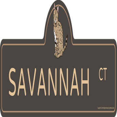 Savannah Street Sign Indoor Outdoor Dog Lover Funny Home Decor For Garages Living Rooms Bedroom Offices Signmission Personalized Gift 18 Inch Wide