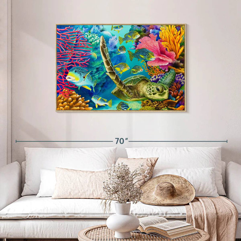 Coral Canyon, Cadre flottant en bois naturel, 43 po x 29 po