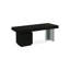 Bureau rectangulaire noir et gris en bois massif + acrylique avec 6 tiroirs-118734284-118734286