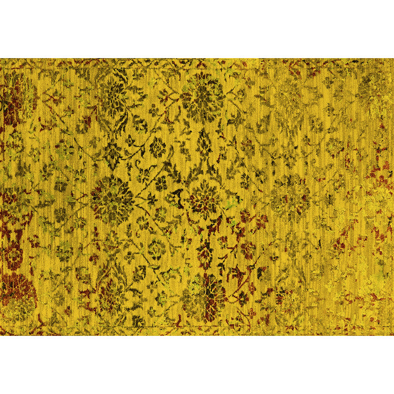 Tapis Mid-Century moderne 2600 jaunes