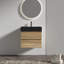 Meuble-lavabo 24 po avec lavabo à quartz et design flottant moderne