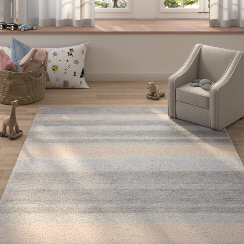 Gosselin Kids Hand Loomed Wool Rug, Rectangle 3' x 5'