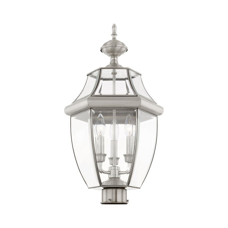 Tête de lanterne câblée 1 lumière Arelene, H 23,5 po x l 12,5 po x P 12,5 po, Nickel brossé