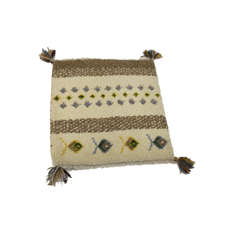 Tapis oriental crème crème 1 x 1 Indo Gabbeh
