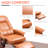 Faux Leather Manual Recliner, Adjustable Swivel Lounge Chair with Footrest and Armrest, Light Brown