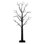4 pi Arbre de Noël artificiel pré-éclairé avec une brindille noire et 240 lumières DEL orange et mauves