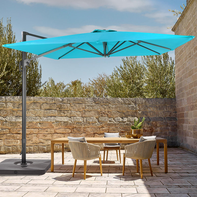 Martinez 138.2'' x 108.4'' Rectangular Cantilever Umbrella, Lake Blue