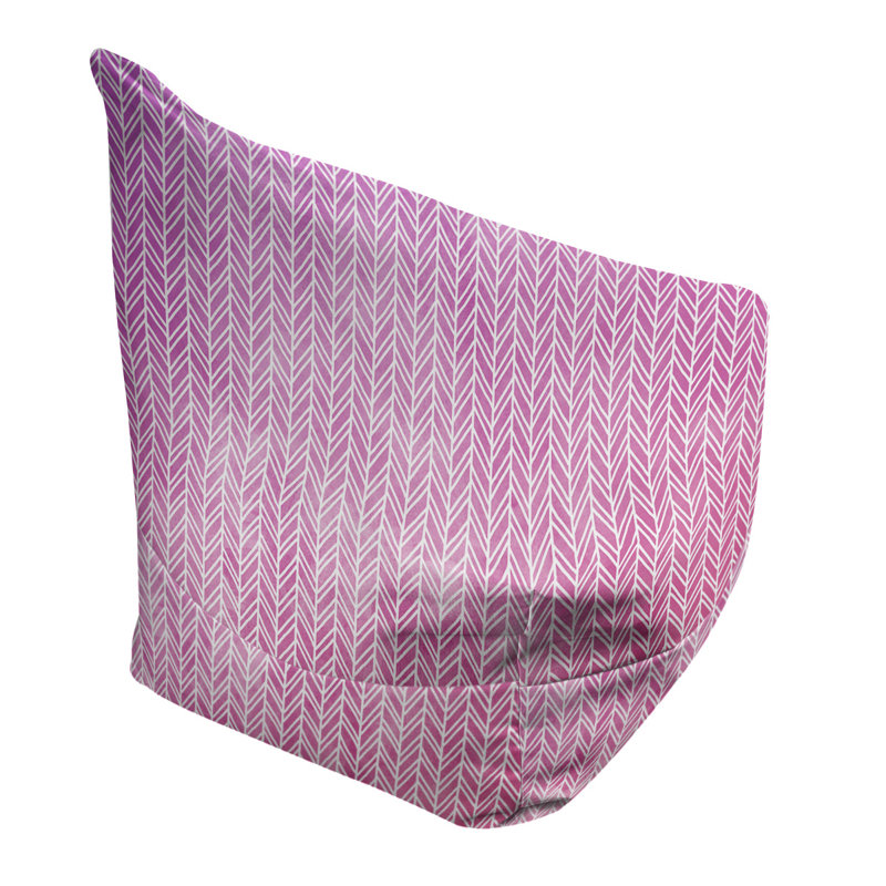 Sac de pois Leffel, H 27 po x l 30 po x P 25 po, Rembourrage, Rouge / blanc / mauve