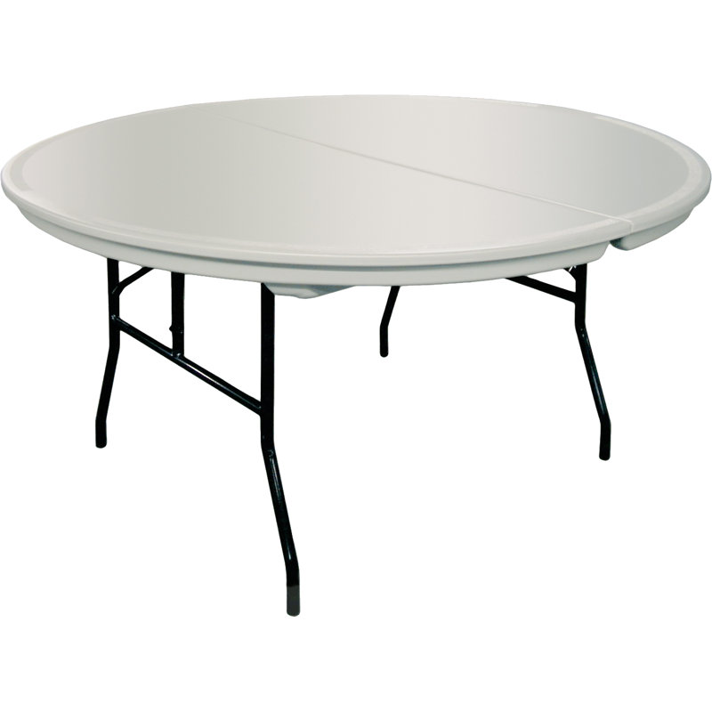 Table pliante en plastique Commercialite, H 30 po x L 72 po x l 72 po