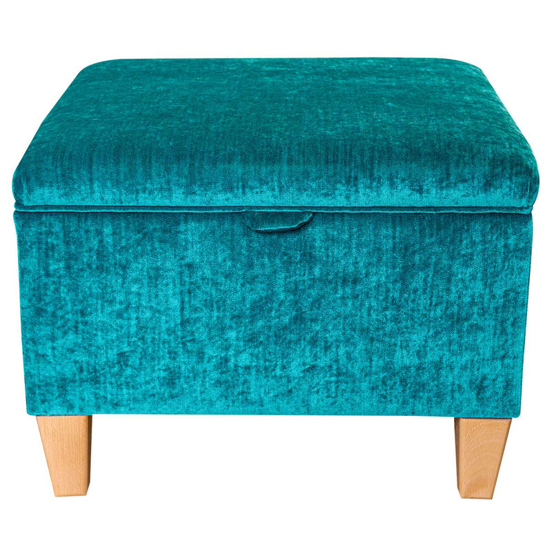 Chenille and Polyester Blend Upholstered Bench