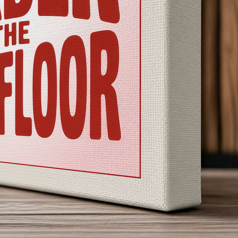 Murder on the Dancefloor Retro 1 Piece Wrapped Canvas Wall Art, 36x24 - 91.4 x 61.0 cm, Cream Border
