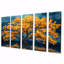 Arbre africain dans des tons jaunes et bleus - ensemble d'art mural arbre de vie-1761019177