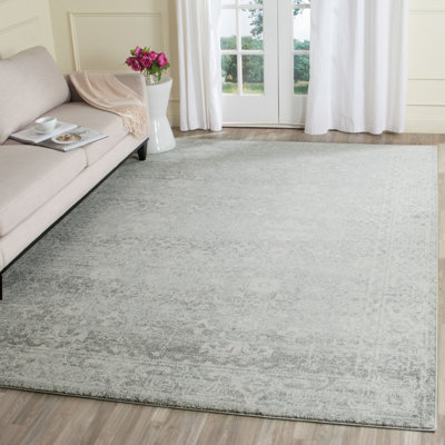 Tapis oriental argent / ivoire Paschke