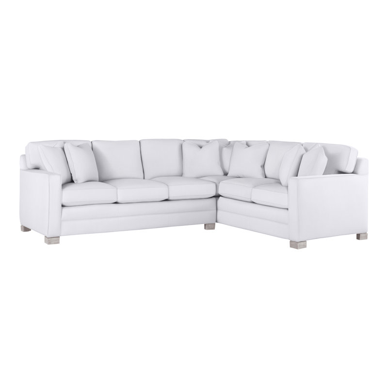 Hillcrest Upholstered L-Shaped Sectional Reversible, Navada Snow, Dove Gray