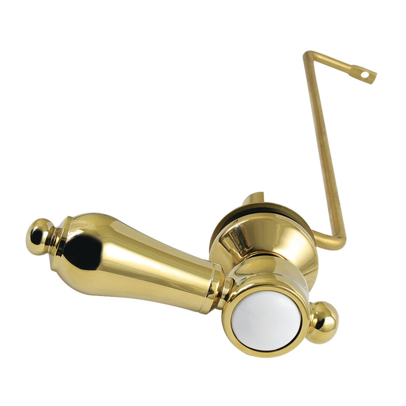 Levier de réservoir de toilette à fixation latérale Kingston Brass Heirloom, Laiton poli