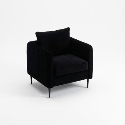 Modern Velvet Upholstered Accent Chair Single Sofa
