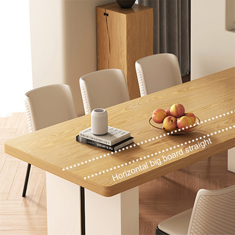 Table de salle à manger moderne et minimaliste pour un usage domestique, H 29,52 po x L 62,99 po x l 31,49 po, Chêne
