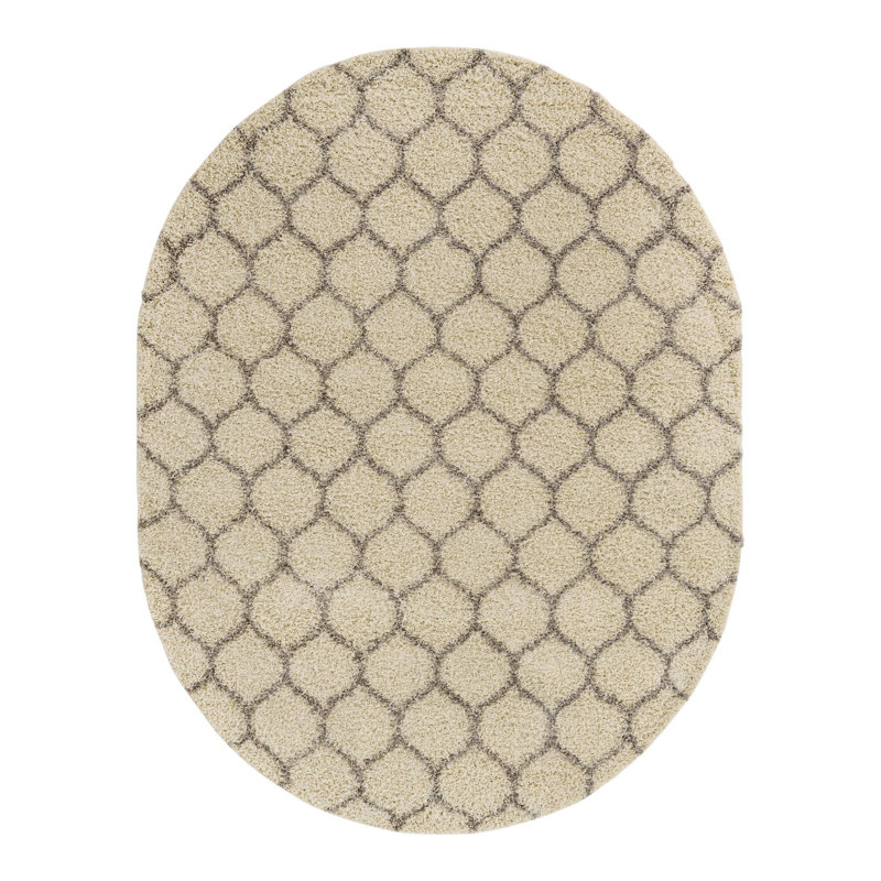 Geometric Indoor Rug, Oval 7'10" x 10'