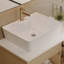 Élégants meubles-lavabos en bois avec lavabo en céramique pour les petits espaces modernes