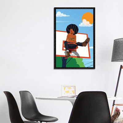 Afro And Hoops - Print on Canvas
