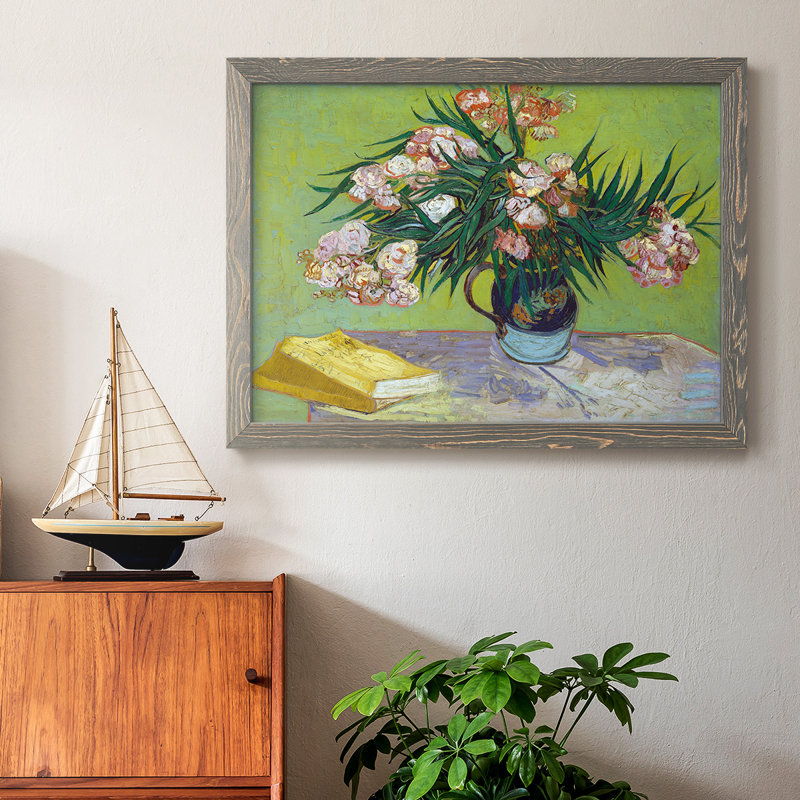 Oleanders, reproduction d'art sur toile, Gris, H 28 po x l 42 po x P 1,5 po